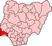 Map of Ogun State
